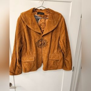 NWT - Terry Lewis Suede Blazer/Jacket - 100% Leather - Size 1X